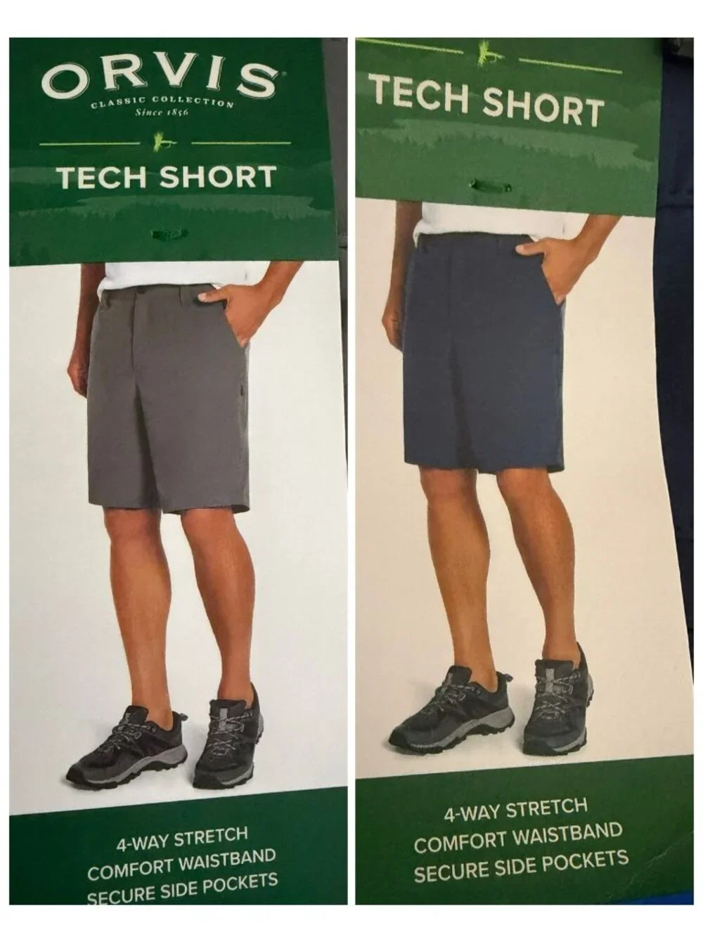 Orvis Men's Lightweight Tech Shorts Blue Or Grey Size 30 Summer Golf Sportswear